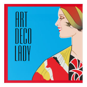 ART DECO LADY Acrylic wall piece