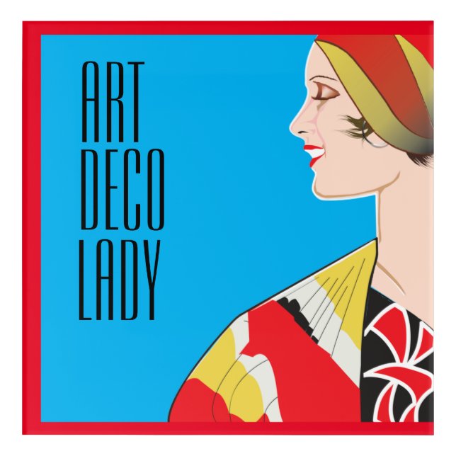 ART DECO LADY Acrylic wall piece (Front)