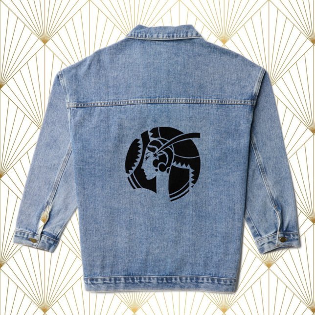 Art Deco Lady Denim Jacket (Creator Uploaded)