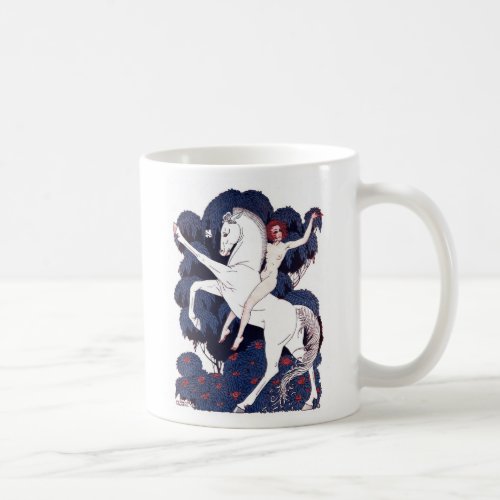 Art Deco Lady Godiva Coffee Mug