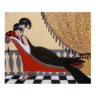 ART DECO LADY ON A LOUNGE