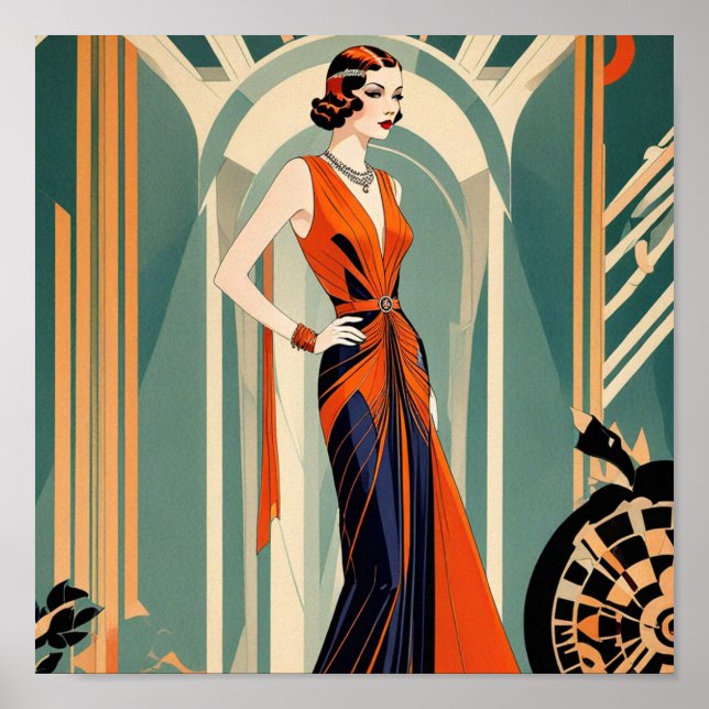 Art Deco Lady Poster (Front)