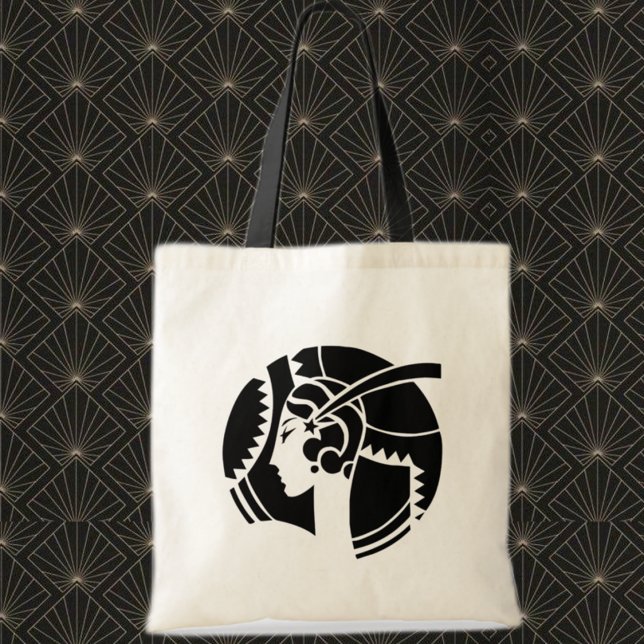 Art Deco Lady Tote Bag (Creator Uploaded)