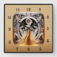 Art Deco Lalique Style Clock.