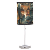Art Deco Lamp Shade Cityscape 01 (Back)