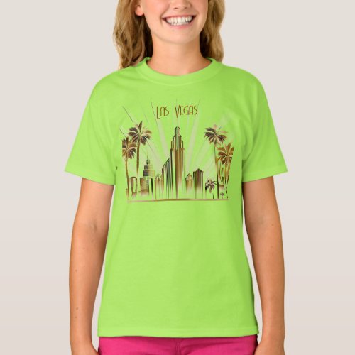 Art Deco Las Vegas and Palms T_Shirt