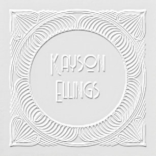 Art Deco Layered Petal Name Embosser