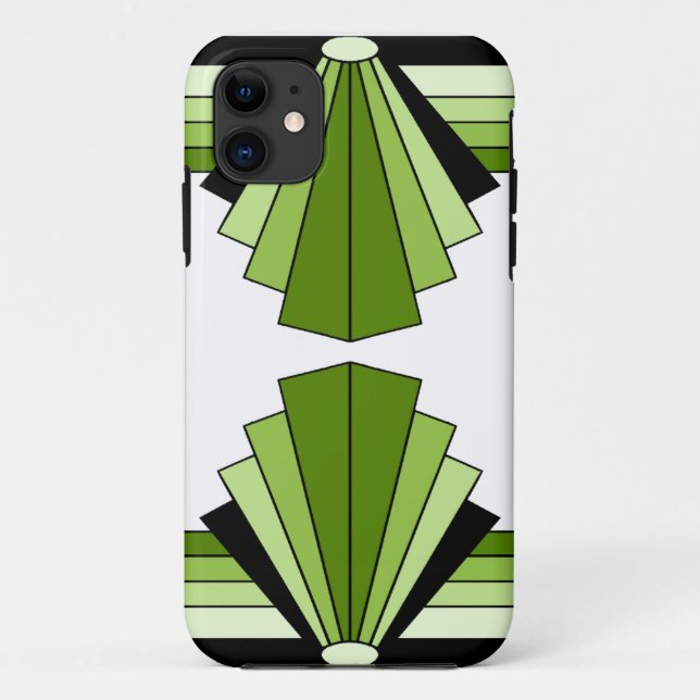 Art Deco Layers in Limes Case-Mate iPhone Case (Back)