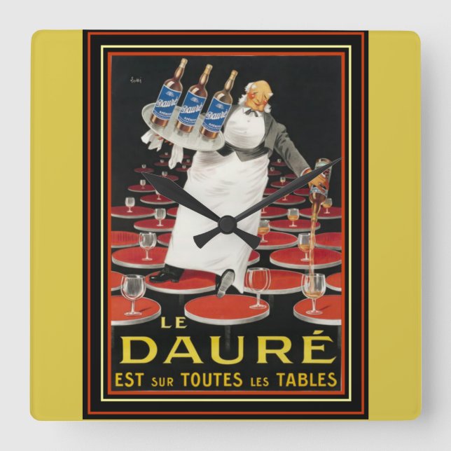 Art Deco Le Daure Ad Wall Clock (Front)