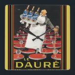 Art Deco Le Daure Ad Wall Clock<br><div class="desc">Quality Wall Clock With Vintage,  Art Deco,  Le Daure Advertisement</div>