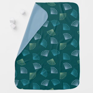 Art Deco Leaves Baby Blanket