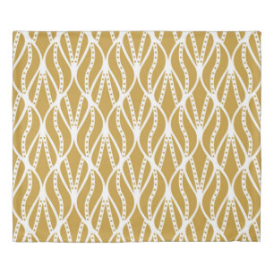 Art Deco leaves, classic seamless pattern. Duvet Cover