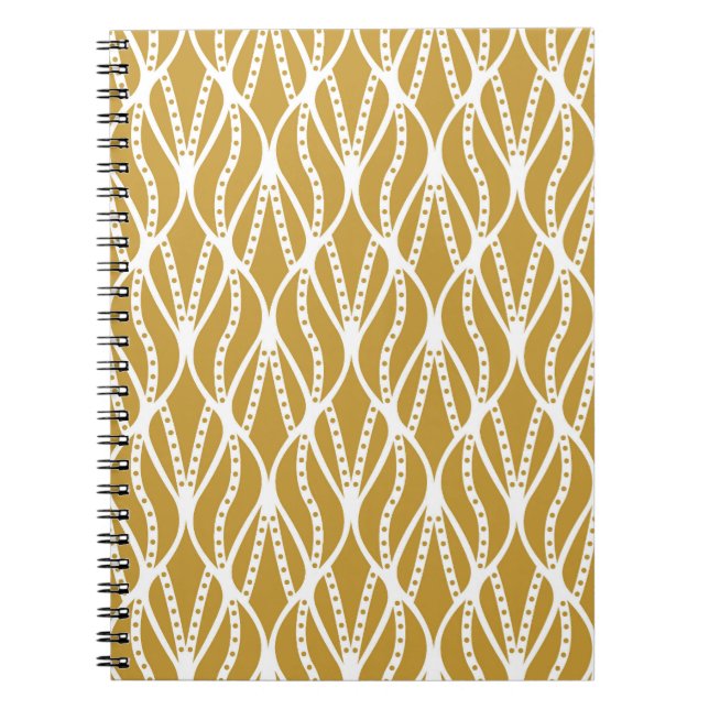 Art Deco leaves, classic seamless pattern. Notebook (Front)