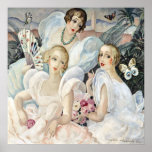 Art Deco - Les femmes fatales Poster<br><div class="desc">Date:1933. Les femmes fatales by Gerda Wegener. Style: Art Nouveau/ Déco</div>