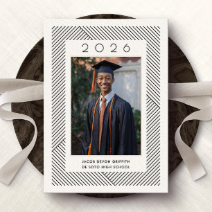 Art Deco Letterpress Graduation Announcement