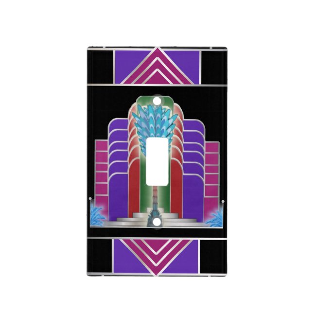 Art Deco Light Switch Cover (Front)