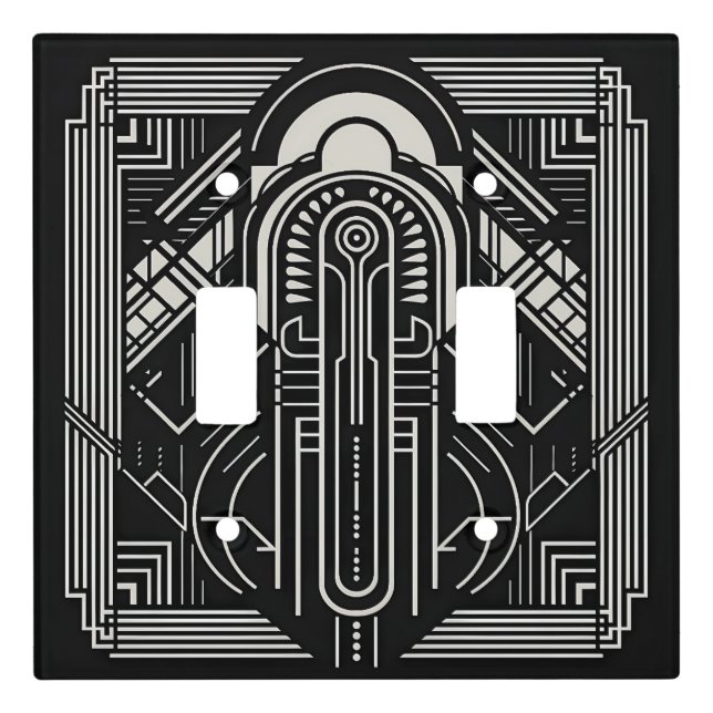 Art Deco Light Switch Cover (Front)