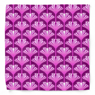 Art Deco Lily, Amethyst Purple and Orchid Bandana