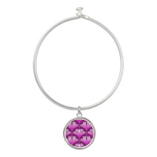Art Deco Lily, Amethyst Purple and Orchid Bangle Bracelet