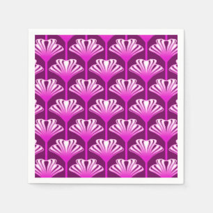 Art Deco Lily, Amethyst Purple and Orchid Napkins