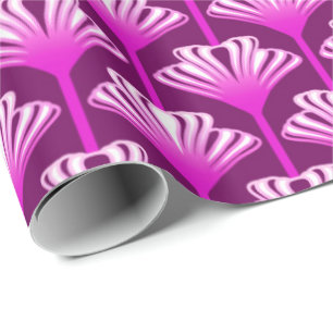 Art Deco Lily, Amethyst Purple and Orchid Wrapping Paper