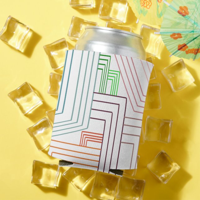 Art Deco Lines  Can Cooler (In Situ Summer)
