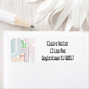 Art Deco Lines  Label