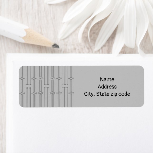 Art Deco Lines Label (Insitu)