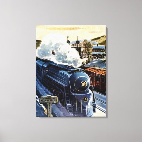 Art Deco Locomotive Baltimore and Ohio Canvas Print