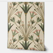 Art Deco Lotus - Scallop Lotus - Brown & Pink