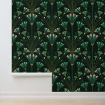 Art Deco Lotus - Scallop Lotus - Emerald Green