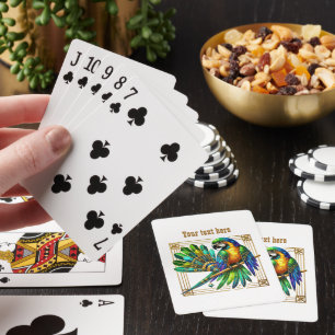 Art Deco lovers customizable parrot Poker Cards
