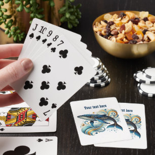 Art Deco lovers customizable whale Poker Cards