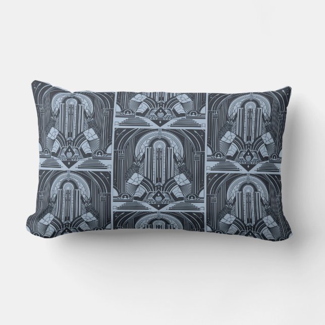 Art Deco Lumbar Pillow (Front)