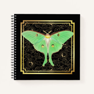 Art Deco Luna Moth Notebook