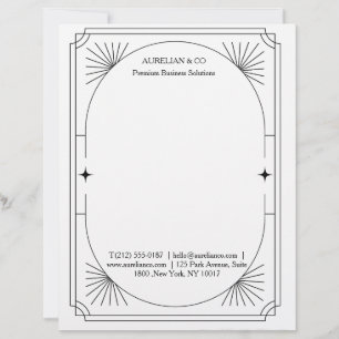 Art Deco Luxury Business Letterhead
