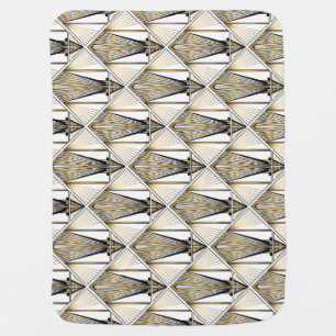 Art Deco, luxury gold motif Baby Blanket