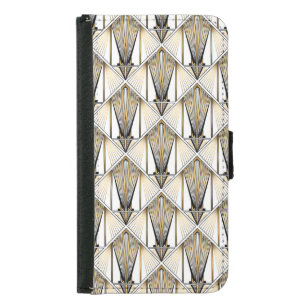 Art Deco, luxury gold motif Samsung Galaxy S5 Wallet Case