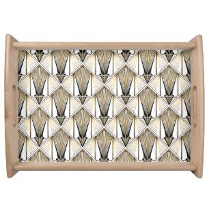 Art Deco, luxury gold motif Serving Tray
