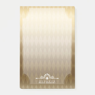 Art Deco Luxury Gold Post-it Notes