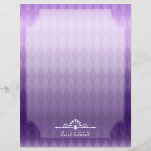 Art Deco Luxury Purple Letterhead