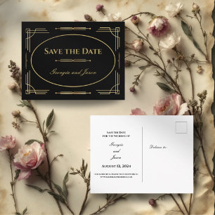 Art Deco Luxury Save the Date Card