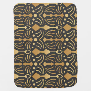 Art Deco Luxury: Vintage Japanese Elegance Baby Blanket