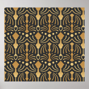 Art Deco Luxury: Vintage Japanese Elegance Poster