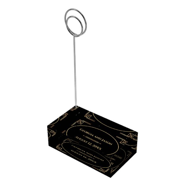 Art Deco Luxury Wedding Table Card Holder  (Corner)