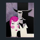 Art deco magazine cover<br><div class="desc">A vintage art deco magazine cover,  The Play Goer,  from the 1920s . A mysterious and sinster couple drawn in a sureal style.</div>