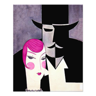 Art deco magazine cover photo print