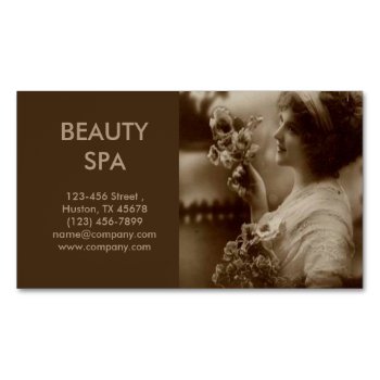 Art Deco  Makeup Hair Stylist Photographer Magnetic Business Card by businesscardsdepot at Zazzle