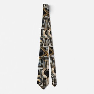 Art-deco marble Black and gold Jazzy Geometric 