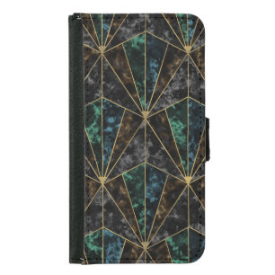 Art Deco Marble: Malachite Luxury Samsung Galaxy S5 Wallet Case